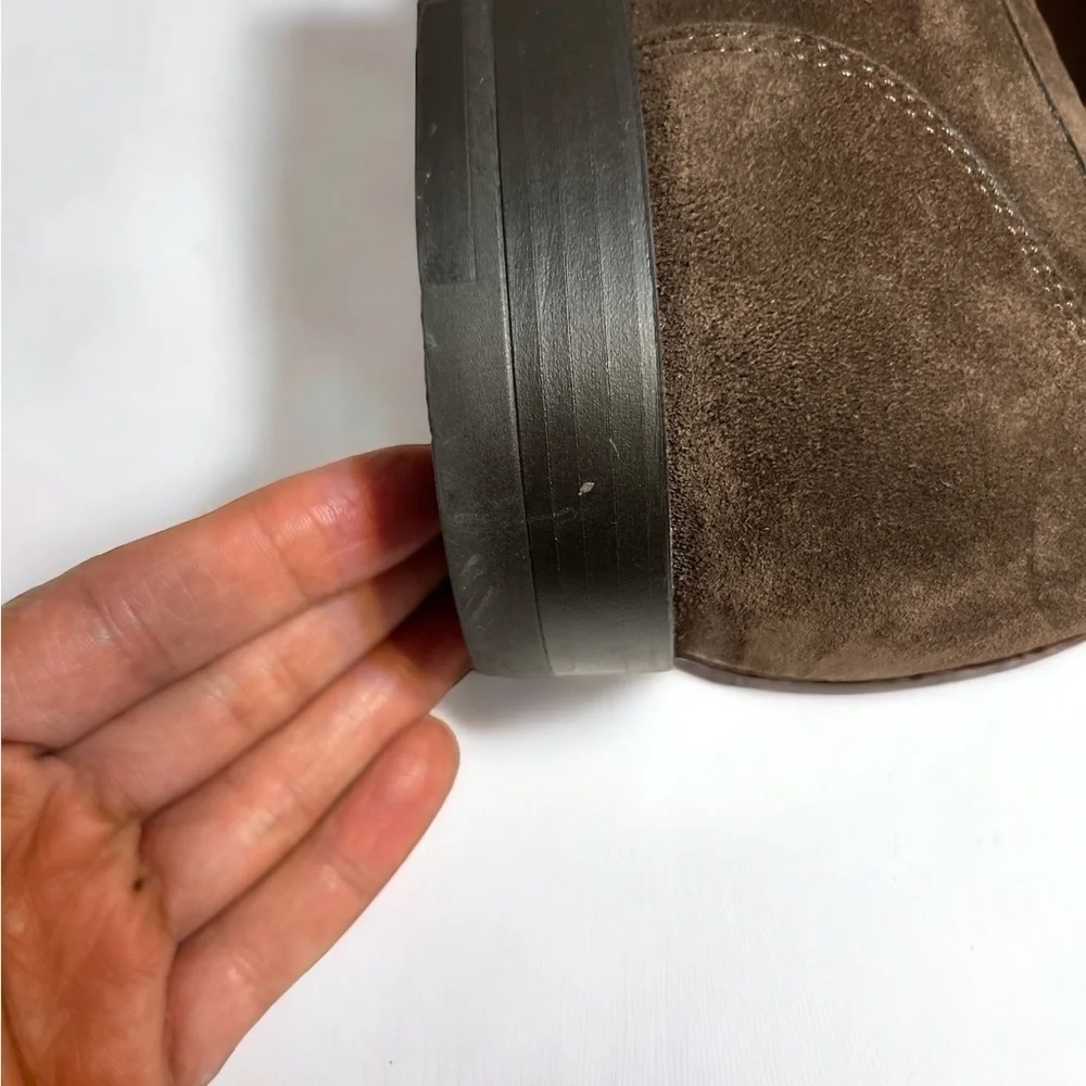 Santoni Faith Suede Loafer in Dark Brown-12 - Picture 11 of 15